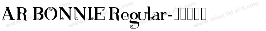 AR BONNIE Regular字体转换